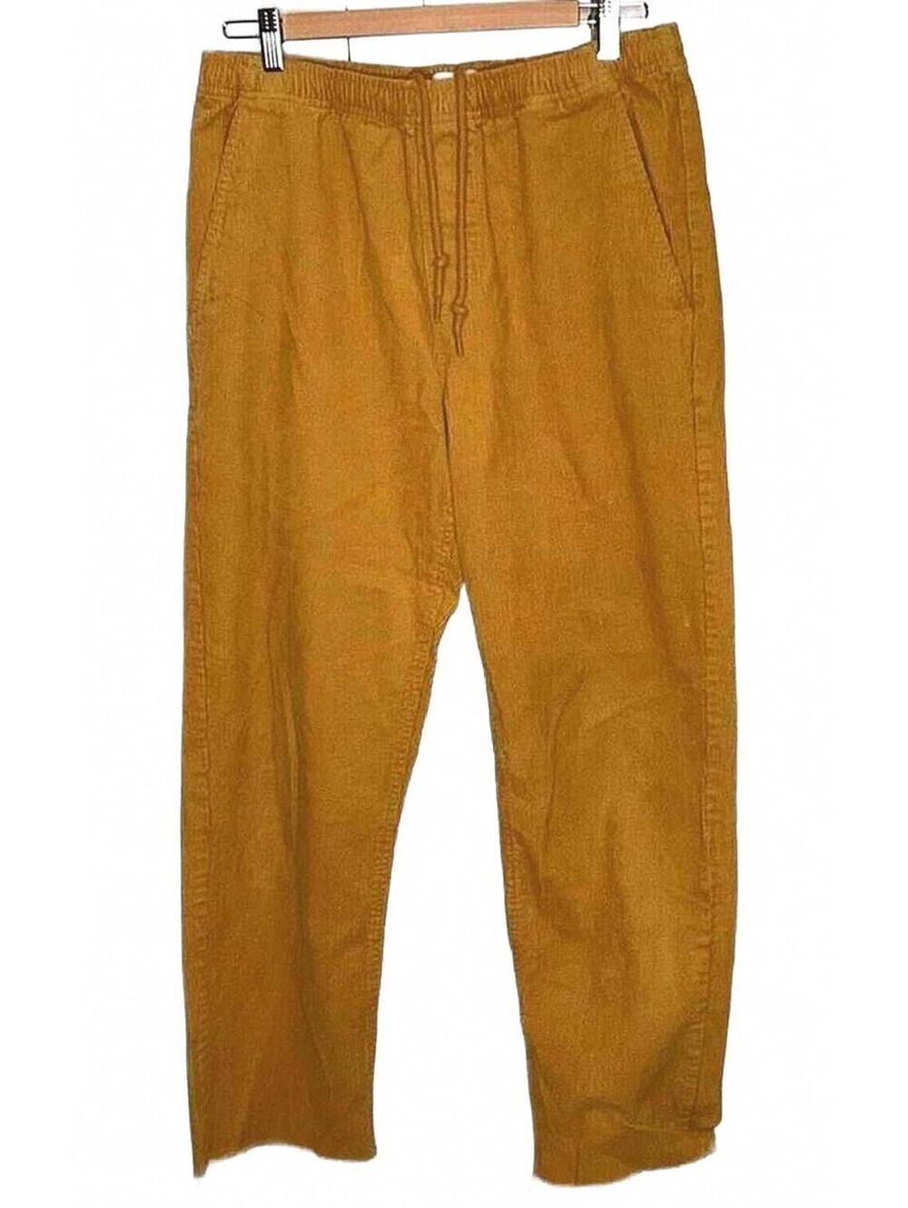 Obey Streetwear Corduroy Drawstring Trousers-Medium-Cropped & Frayed. Medium